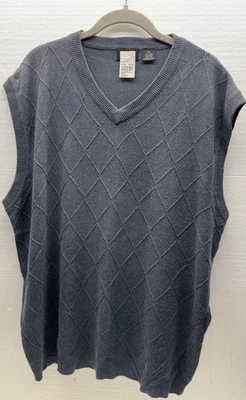 Ping Collection Blue Diamond Silk Cashmere Sweater Vest Mens XXL NWT - Image 1 of 4
