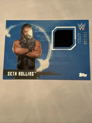 2017 Topps WWE Undisputed SETH ROLLINS Patch Relic Blue /199 #UR-SR (MEM) - Image 1 of 4