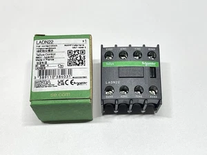 Schneider LADN22 Auxiliary Contact Block TeSys 2NO 2NC Front Mounting Screw Term - Picture 1 of 6