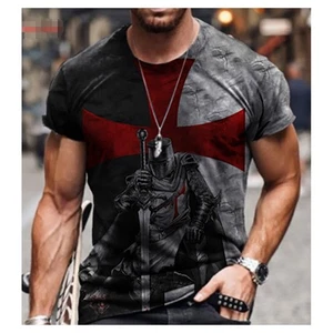 Crusader Cross Knights Templar Men's T-shirt   Christian Warrior Of God Tee Shir - Picture 1 of 9