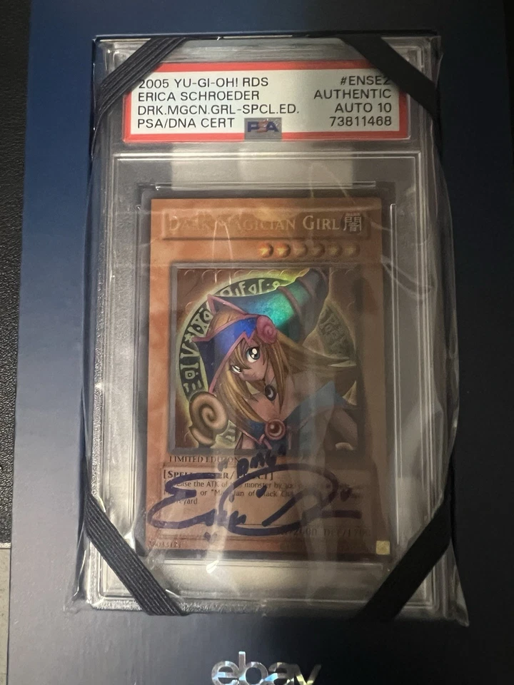 PSA Auto 10 - 2005 Yu-Gi-Oh! Dark Magician Girl RDS-ENSE2 Erica Schroeder Auto - Image 1 of 1