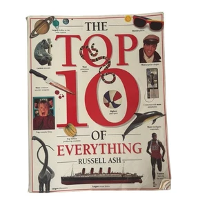 Top 10 of Everything by Russell Ash Fun Facts Trivia Reference Book Guide - Imagen 1 de 3