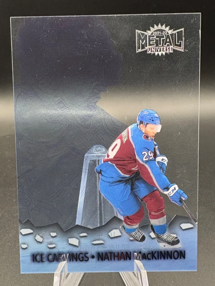 2021-22 Skybox Metal Universe NATHAN MACKINNON Ice Carvings Acetate #IC-5 - Image 1 of 3