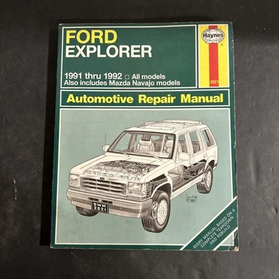 Manual de reparación automotriz Haynes Ford Explorer 1991-1992 Mazda Navajo #2021 Foto 1 de 2