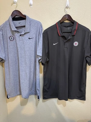 Lote de 2 camisetas polo de golf Nike Dri-Fit Los Angeles Clippers NBA para hombre XL Foto 1 de 4