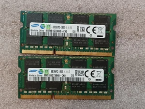 SAMSUNG DDR3 1600MHz 16GB (2 x 8GB) PC3-12800 2Rx8 Laptop Pamięć SODIMM RAM - Zdjęcie 1 z 2