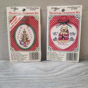 The New Berlin Co Co Counted Cross Stitch Christmas Ornament Kit Noel Cat Gifts - Bild 1 von 11