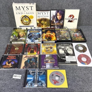 Lot jeux PC ordinateur Myst Guild Wars Baulders Gate Ever Quest D&D Dark Sun très bon état - Photo 1/8