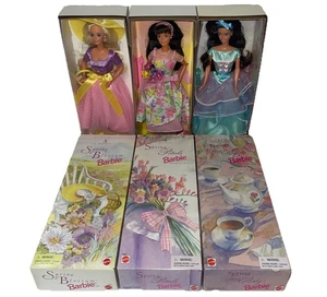 Avon Barbie Collection Spring Blossom Spring Petals Spring Tea Party 1-3 Neu in OVP - Bild 1 von 7