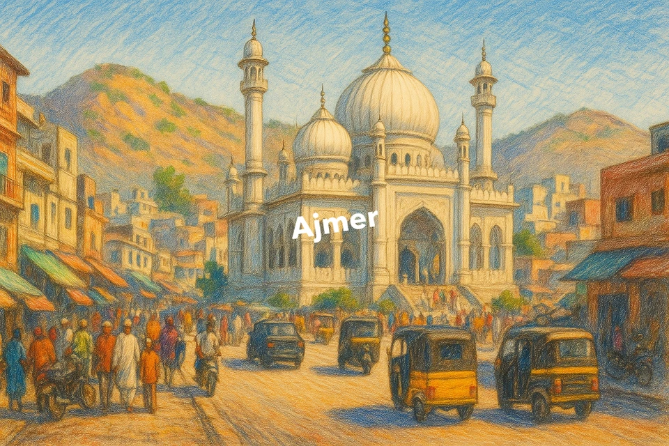 Цветное карандашное искусство Ajmer (ИЗОБРАЖЕНИЕ СГЕНЕРИРОВАНО ИСКУССТВЕННЫМ ИНТЕЛЛЕКТОМ) - Изображение 1 из 1