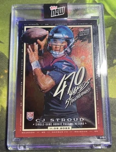 CJ Stroud - 2023 Topps Now CJ1 Juego Único Novato Passing Record - Texans - Imagen 1 de 2