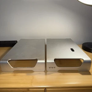 2 Pack Metal Computer Desk Stands/Riser, 2.5”H x 15.75” L x 8.25” W - Used, Good - Afbeelding 1 van 8