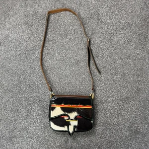 Carriel crossbody side bag carrieles jerico genuine fur leather patent Colombian - Picture 1 of 10