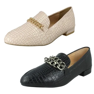 Ladies Spot On Wide Fit Loafers 'F8R0534' - Picture 1 of 19