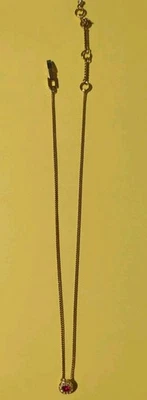 Collar Colgante Givenchy Halo Rojo Cristal Transparente Tono Dorado Diseñador Excelente Envío Gratis Foto 1 de 4