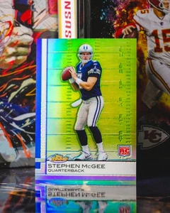 2009 Topps Finest #92 Stephen McGee Green Refractor /199 Rookie - Picture 1 of 2