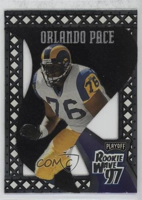1997 Playoff Contenders Rookie Wave Pennants Black Orlando Pace #27 RC HOF - Image 1 of 2