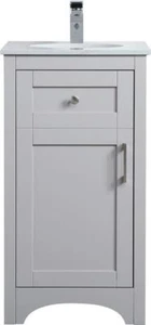 Bathroom Vanity Sink Traditional Antique Single Gray Brushed Nickel Silve - Picture 1 of 1