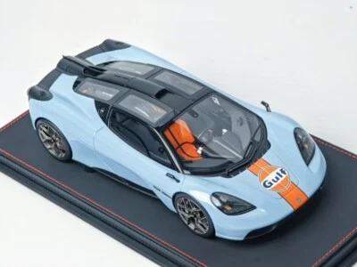 1/18 MEKO Gordon Murray Automobile T-50 Gulf Blue 2021 Cuir De Base #01 De 20 - Photo 1/4