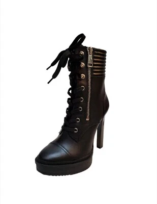 DKNY Womens Steffi Cow Leather Platform Ankle Booties (Size 10) - Image 1 of 4