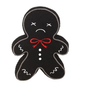 CUSCINO GOTICO GINGERDEAD UOMO NERO BOUCLE PAN DI ZENZERO UOMO NATALE HALLOWEEN - Foto 1 di 3