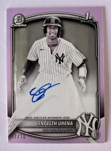 2025 Bowman Chrome Engelth Urena 1st Pearl Refractor Autograph SSP #07/10 Auto - Bild 1 von 2