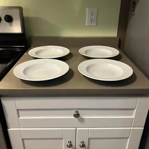 (4) IKEA 365+ Susan Pryke 10” Pasta Soup Dessert Salad Bowls Solid White - Picture 1 of 9