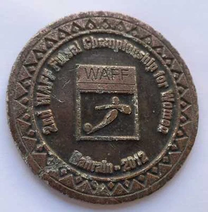 Bahrain Bahraini 2nd WAFF Faisal women championship badge emblem Arab medal 2012 - Picture 1 of 3
