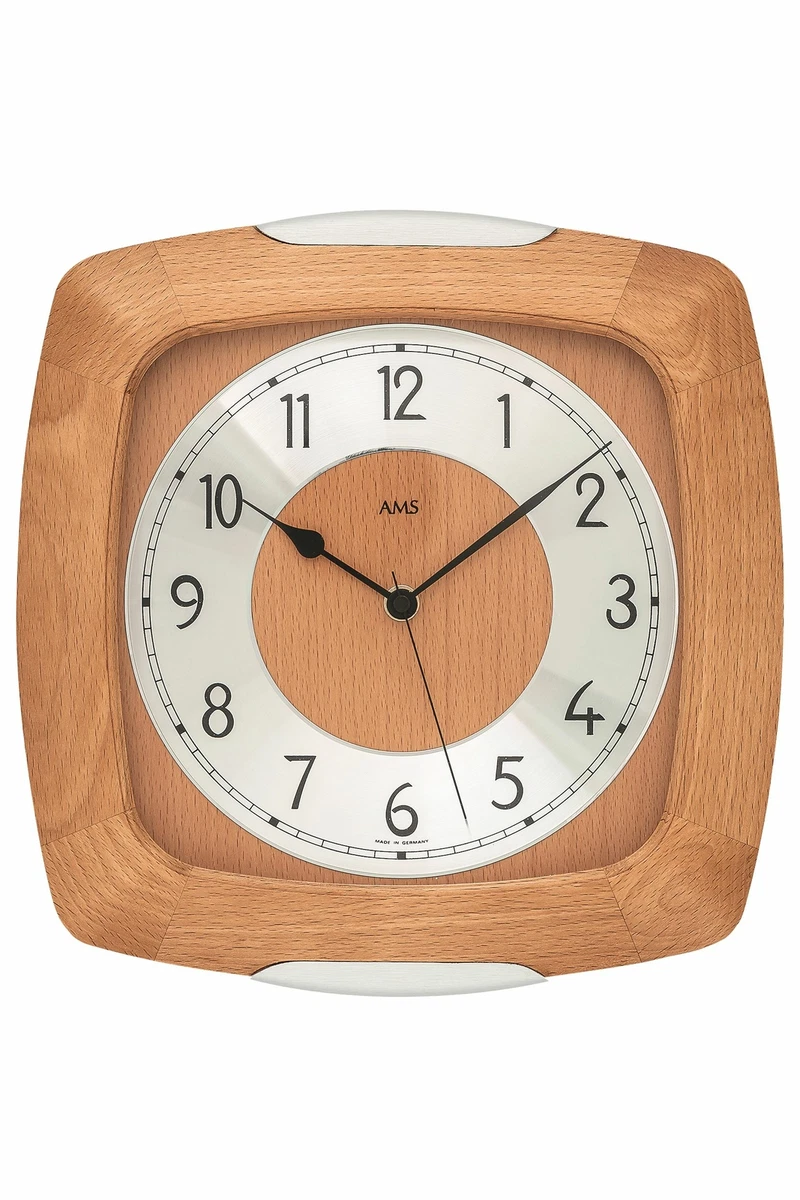 Moderne Wanduhr Mit Funkwerk – Batteriebetrieben, Radio Gesteuerte Zeit | Modern Style AMS Casilina