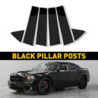 6X Car Door Window Pillar Post Cover Trim For 2006-2010 Dodge Charger Black