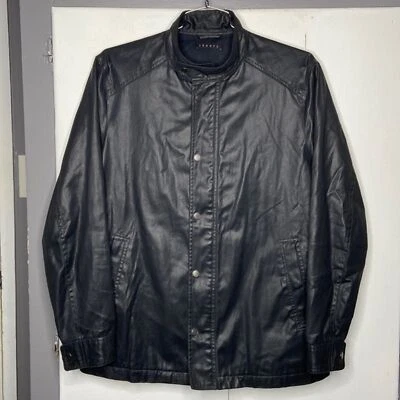 Theory Hombres Aldwin Ramport Cera Bombardero Chaqueta Grande Negro Minimalista Cuello Simulado Foto 1 de 4