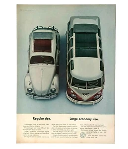 Pubblicità Volkswagen 1963 VW berlina e station wagon autobus foto stampa d'epoca annuncio - Foto 1 di 1