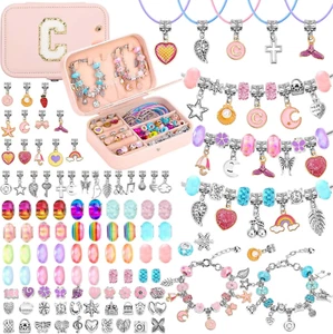 140 PCS Charm Bracelet Making Kit for Girls Age 8-12 Charm Beads for Kids Jewelr - Picture 1 of 12