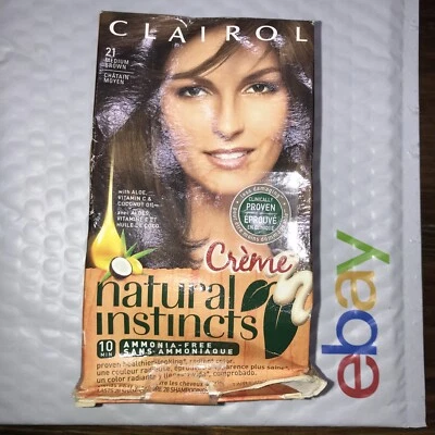 Крем для волос CLAIROL Natural Instincts без аммиака 21 СРЕДНИЙ КОРИЧНЕВЫЙ читайте - Изображение 1 из 4