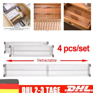 4PCS Schubladentrenner Set Schubladen Ordnungssystem Ladentrenner Erweiterbare - Bild 1 von 17