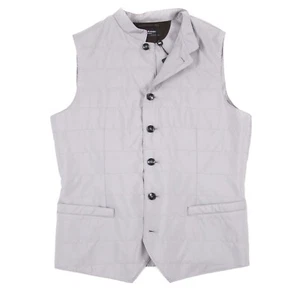 Kiton Lightweight Quilted Silk Vest with Suede Details M (Eu 50) NWT - Picture 1 of 7