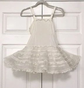 Vintage “Her Majesty” Full Dress 3 Layers, Lace Trim Petticoat Slip - 6X - Picture 1 of 10