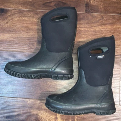 BOGS 52065-001 Classic High HA Waterproof Rain Boot Shoes Youth Boy's Black Sz 3 - Image 1 of 4