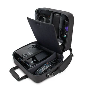 Projector Carrying Case with Shoulder Strap , Extra Storage & Custom Dividers - Picture 1 of 9