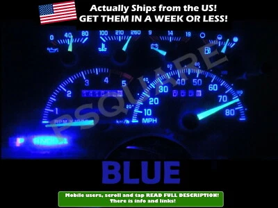 Gauge Cluster LED Dashboard Bulbs Blue For Chevy GMC 92 94 C/K Series Truck  - Image 1 of 2
