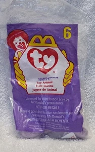1993 Sealed TY Beanie Baby Happy MINT CONDITION, in 1998 McDonald’s package - Picture 1 of 3