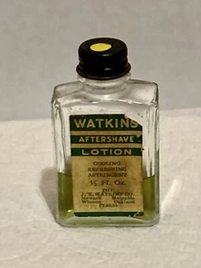 Vintage Watkins Aftershave Lotion Clear Glass Bottle with original label - Picture 1 of 7