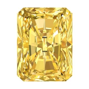 1 to 2.5 ct Radiant Cut VVS1 Simulated Yellow November Birthstone - Picture 1 of 11