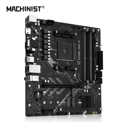AM4 B450M PC Motherboard with PCIe 3.0 DDR4 Dual M.2, WiFi M.2, DP/HDMI/VGA Port - Image 1 of 4