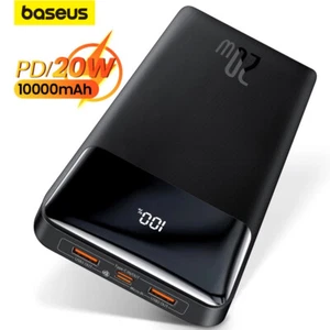 Baseus 10000mAh Power Bank 20W USB-C Ladegeräte Schnell Batterie Für iPhone 14 X - Bild 1 von 12