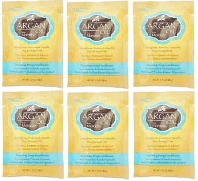 6X HASK Argan Oil From Morocco Repairing Deep Conditioner 1.75 oz FAST Shipping - Image 1 of 2