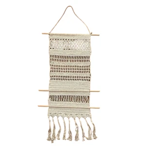 Corda panna macramè da appendere a parete arredamento casa retrò boho - Foto 1 di 9