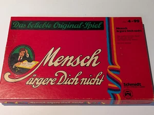 German Ludo Mensch Argere Dich Nicht 1973 Original Box and Wooden Pieces GC - Bild 1 von 9