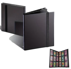 360 Card Pocket Binder with Strap 9 Pocket Trading Cards Album Folder, Black - Picture 1 of 8