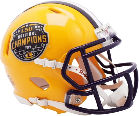 LSU Tigers College Football Playoff 2019 National Champions Logo Mini Helmet Cover